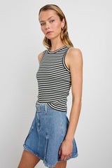 THE RACER TANK - BLACK BIRCH STRIPE| Rails online