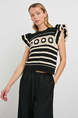 PENELOPE TOP - BLACK IVORY STRIPE| Rails near me