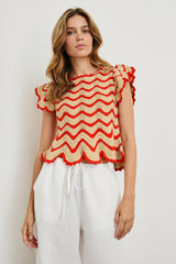 COEN TOP - CHERRY OAT STRIPE| Rails outlet
