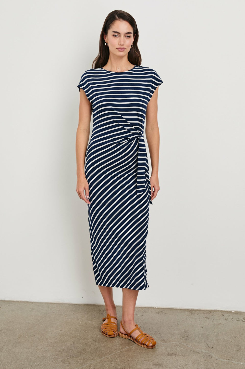 SELAH DRESS - NAVY IVORY STRIPE| Rails on sale