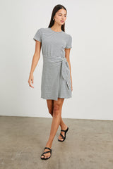 EDIE DRESS - IVORY NAVY MICRO STRIPE| Rails sale