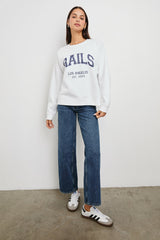 ANNIVERSARY SWEATSHIRT - IVORY NAVY| Rails on sale