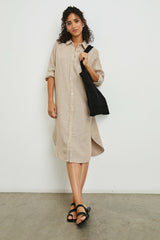VAL SHIRT DRESS - HEATHERED FLAX| Rails for sale