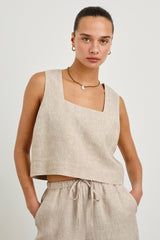 AKIRA TOP - HEATHERED FLAX| Rails sale