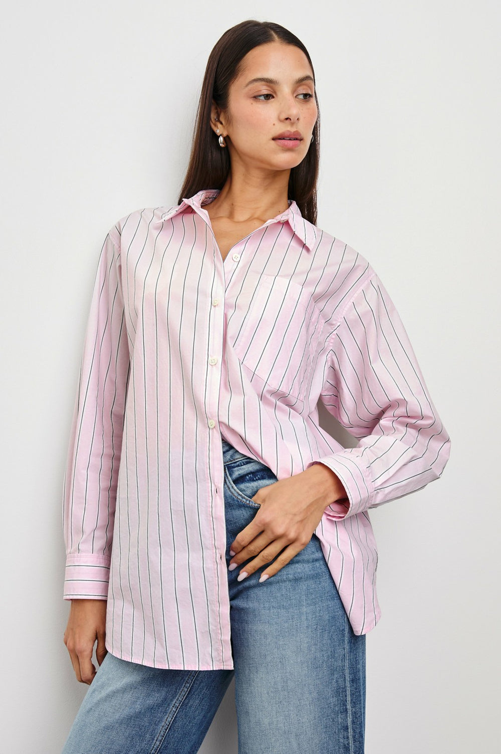 ELSA SHIRT - CHERRY BLOSSOM STRIPE| Rails sale