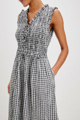 ADINE DRESS - ASH SEERSUCKER| Rails sale