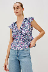 CARMINE TOP - BLUE BLOSSOM| Rails discount
