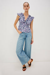 CARMINE TOP - BLUE BLOSSOM| Rails discount
