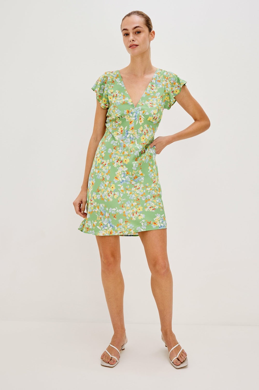GIGI DRESS - GREEN MEADOW| Rails online