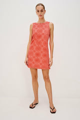GINGER DRESS - RED SUNBURST JACQUARD| Rails discount