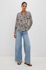 JOSEPHINE SHIRT - TAUPE SPOTTED| Rails sale