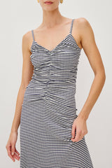 MARI DRESS - NAVY GINGHAM| Rails on sale