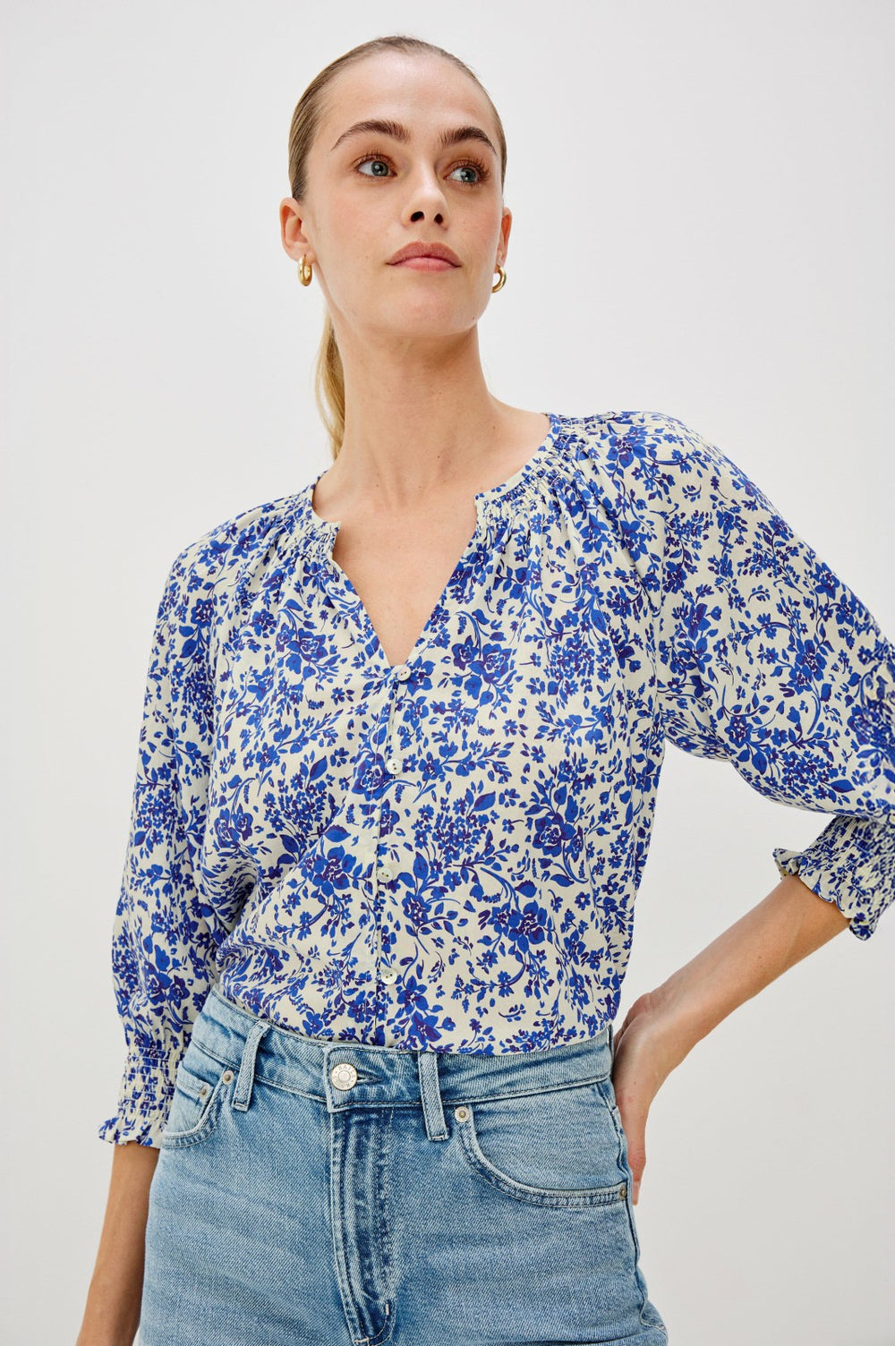 MARIAH TOP - BLUE MARGUERITE| Rails near me