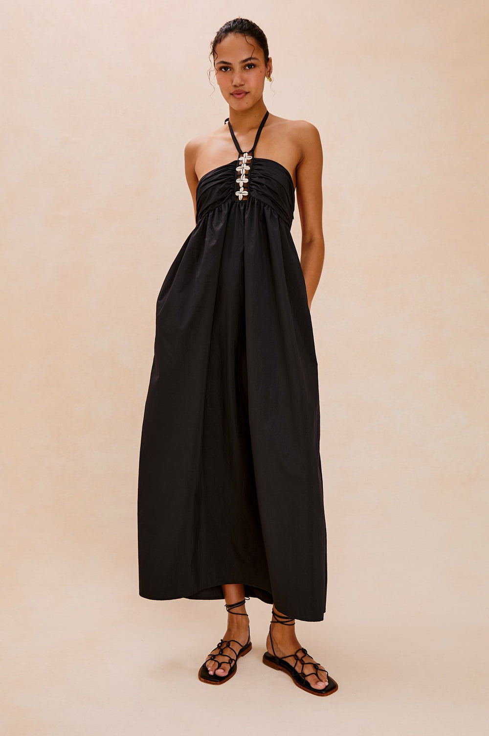 PALAZZO DRESS - BLACK| Rails discount