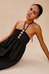 PALAZZO DRESS - BLACK| Rails discount