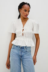 PORTIA TOP - WHITE| Rails online