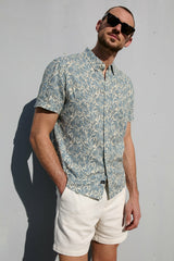 CARSON SHIRT - ECRU BANANA LEAF| Rails sale