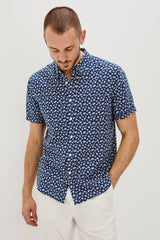 CARSON SHIRT - NERVOUS LEAF BLUE| Rails for sale