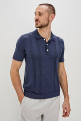 CILLIAN POLO SHIRT - INDIGO DENIM| Rails online