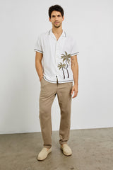 GIBSON SHIRT - WHITE BROWN PALM| Rails outlet