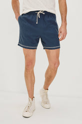 HUDSON SHORT - NAVY WHITE PALM| Rails online