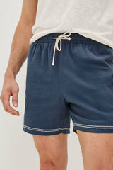 HUDSON SHORT - NAVY WHITE PALM| Rails online