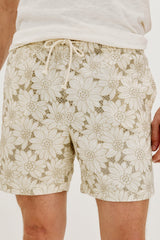 LOGAN SHORT - KHAKI WHITE SUNFLOWER| Rails discount