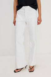 ALAMITOS FLARED TROUSER - SALT WHITE| Rails outlet