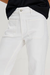 ALAMITOS FLARED TROUSER - SALT WHITE| Rails outlet