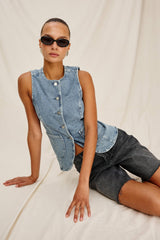 PORTOLA VEST - BLUE EYED GIRL| Rails discount