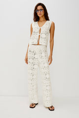 RAILS X LSPACE PAZ TOP - WHITE SEA SHELL CROCHET| Rails sale