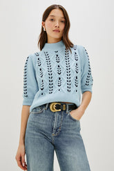 ADDY SWEATER - SKY NAVY CABLES| Rails US