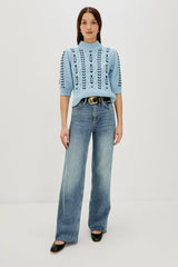 ADDY SWEATER - SKY NAVY CABLES| Rails US