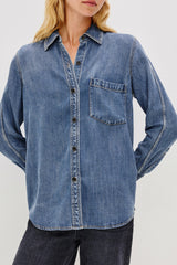 ATTICUS SHIRT - ANTIQUE BLUE| Rails discount