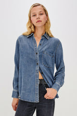 ATTICUS SHIRT - ANTIQUE BLUE| Rails discount