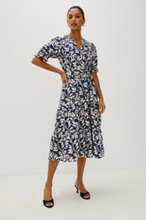 ELIANA DRESS - NAVY VINES| Rails sale