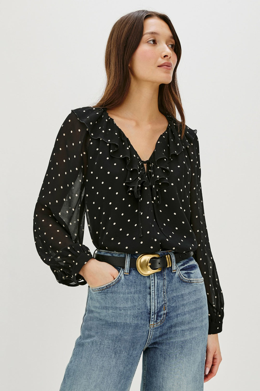 HONORA TOP - POLKA DOTS| Rails discount