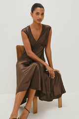 ELENI DRESS - ESPRESSO| Rails outlet