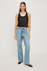 KELLY TOP - BLACK IVORY| Rails on sale