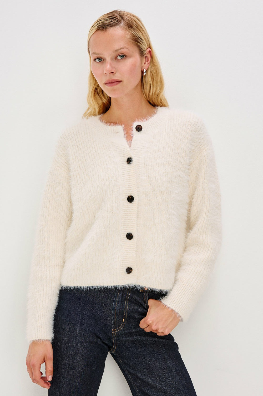 MELO CARDIGAN - IVORY| Rails near me
