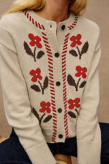 MAVIE CARDIGAN - CARMINE FLORAL| Rails outlet