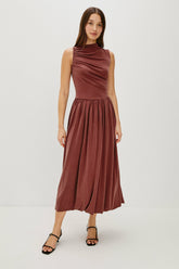 BRINA DRESS - OXBLOOD| Rails discount