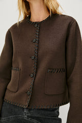 MELANIE JACKET - DARK BROWN| Rails online