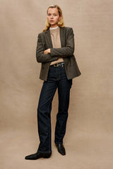 JAC BLAZER - CAMEL BLACK HERRINGBONE| Rails outlet