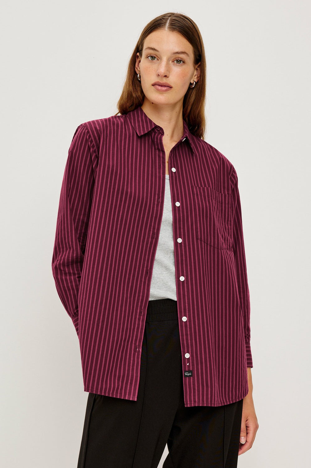 ELSA SHIRT - MULBERRY STRIPE| Rails US