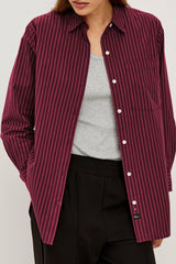 ELSA SHIRT - MULBERRY STRIPE| Rails US