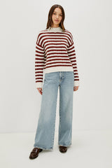 CORRINE SWEATER - IVORY RUSSET STRIPE| Rails discount