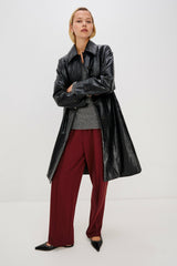 HILLS JACKET - FAUX LEATHER BLACK| Rails sale