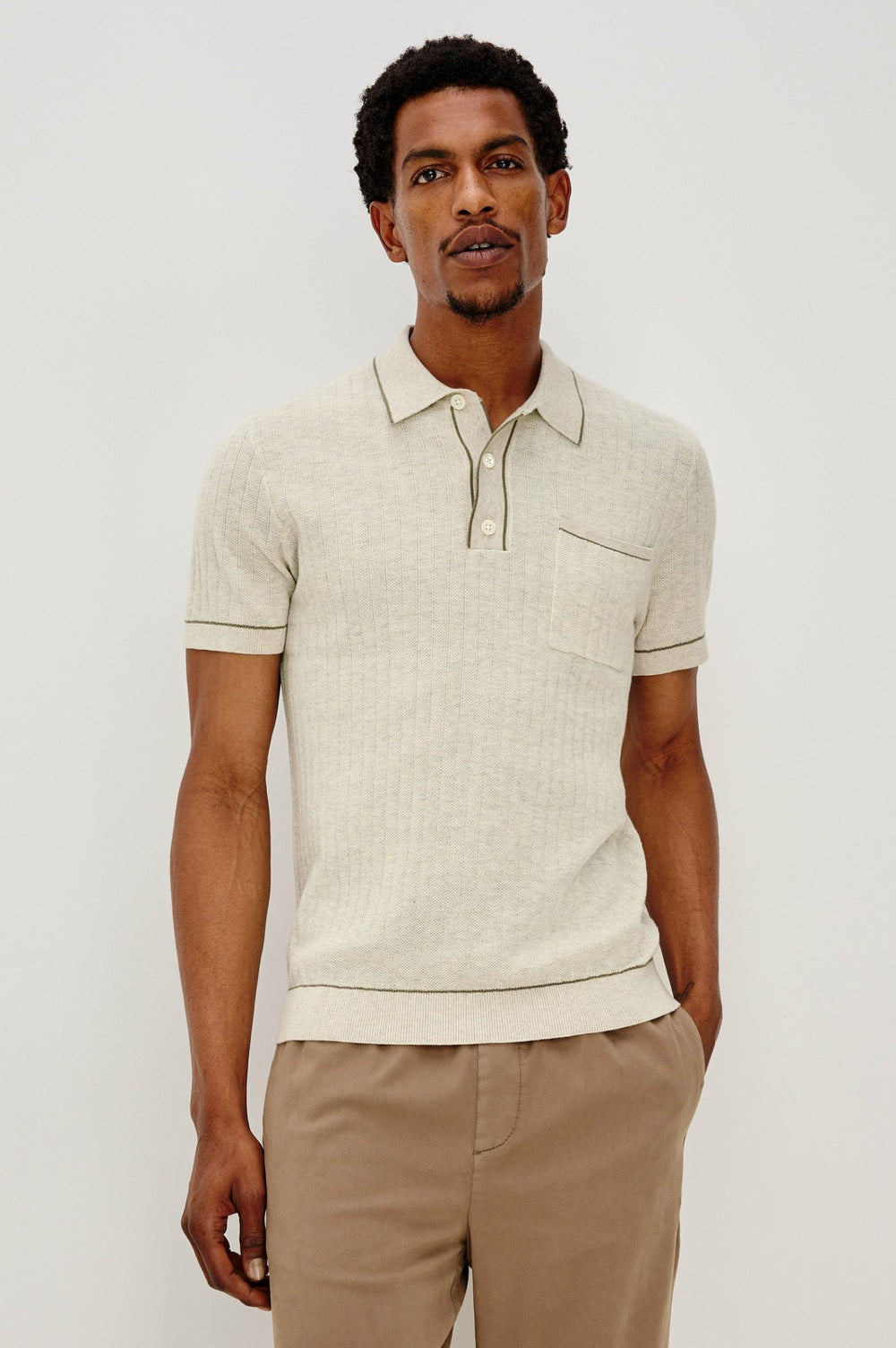 HARDY POLO SHIRT - OAT HEATHER| Rails US