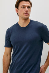 MASON COTTON CASHMERE T-SHIRT - HEATHER BLUE| Rails US